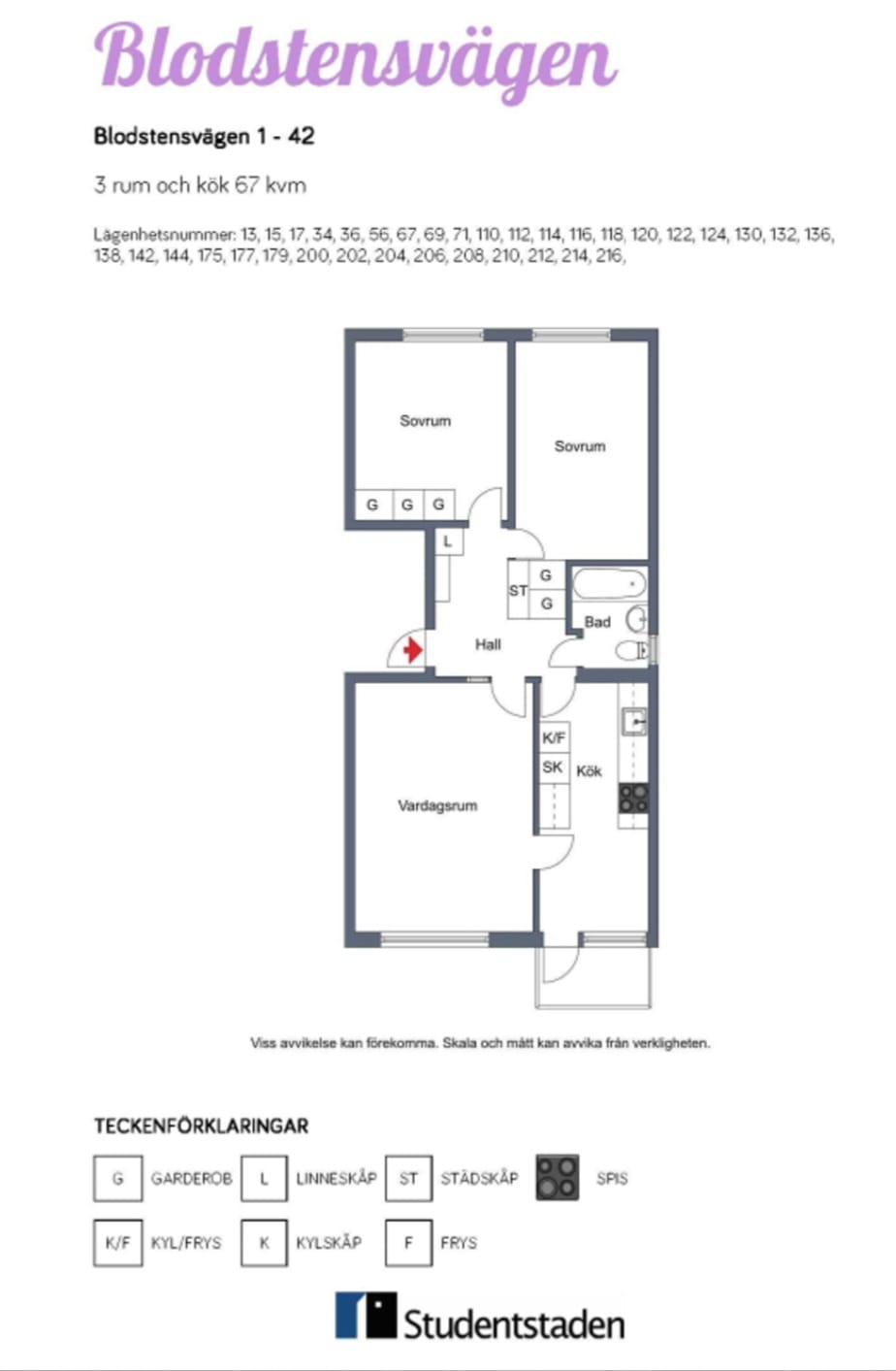 3-room apartment in Uppsala, Blodstensvägen - image 2 3-room apartment in Uppsala, Blodstensvägen - image 2