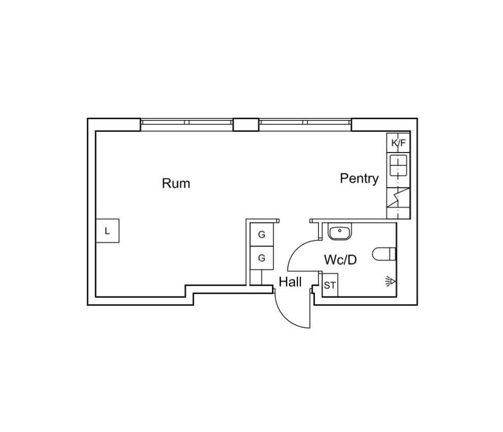 1-room apartment in Halmstad, Erik Olsons gata - image 1 1-room apartment in Halmstad, Erik Olsons gata - image 1